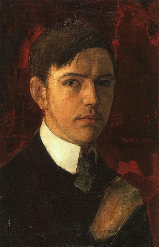 August Macke Self Portrait  ssss Germany oil painting art